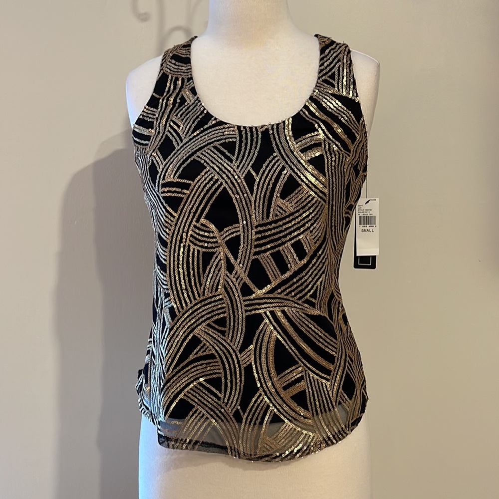 AVAILABLE!! Black/ gold 2 layer top!